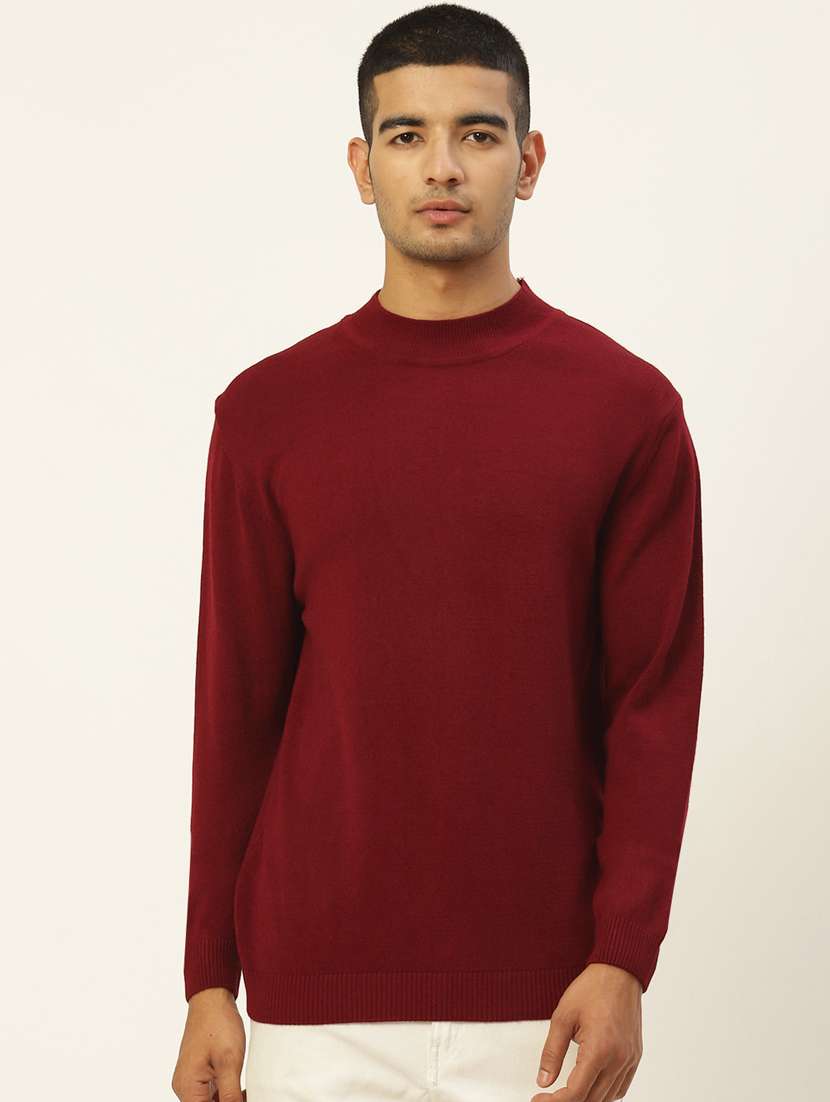 men long sleeved solid pullover - 20436554 - Zoom Image - 0
