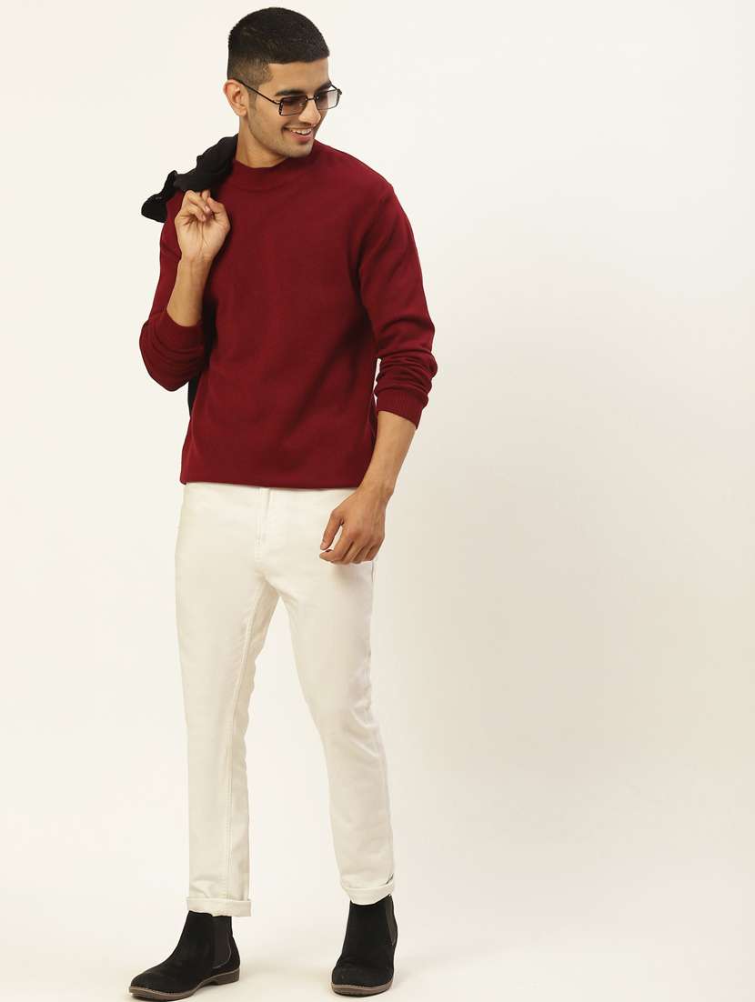 men long sleeved solid pullover - 20436554 - Standard Image - 3