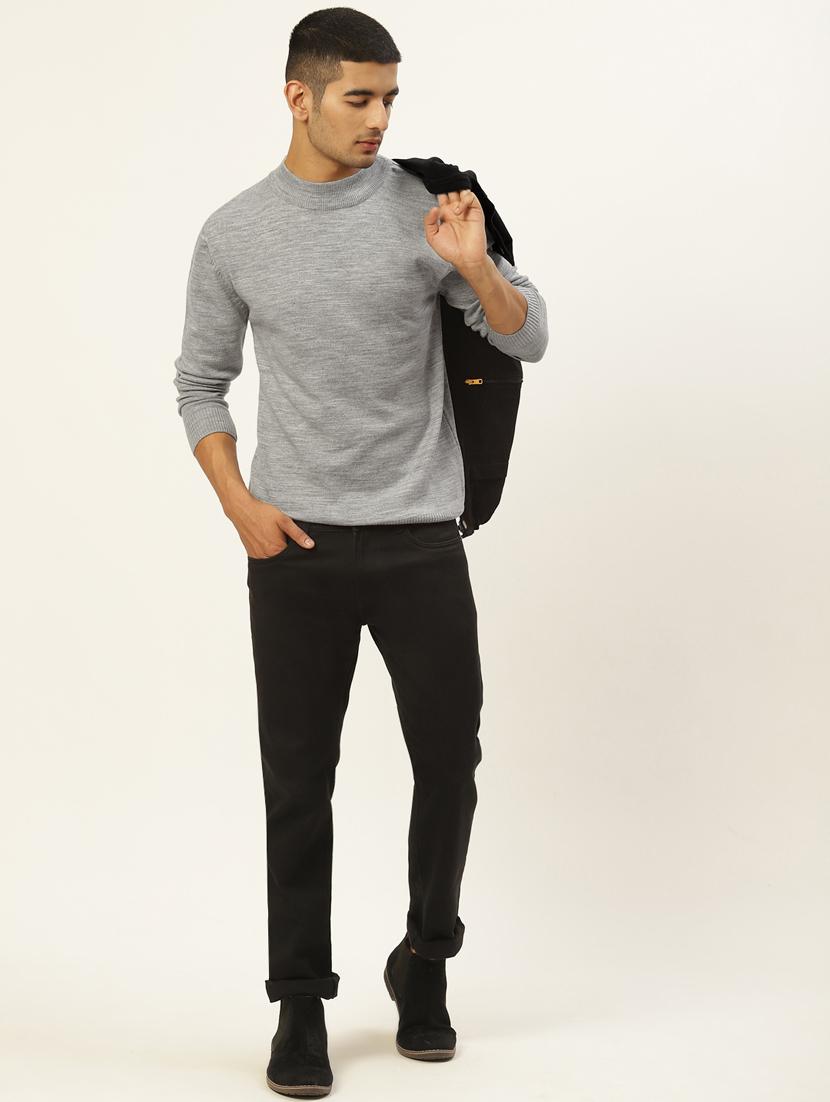 men long sleeved solid pullover - 20436555 - Standard Image - 3