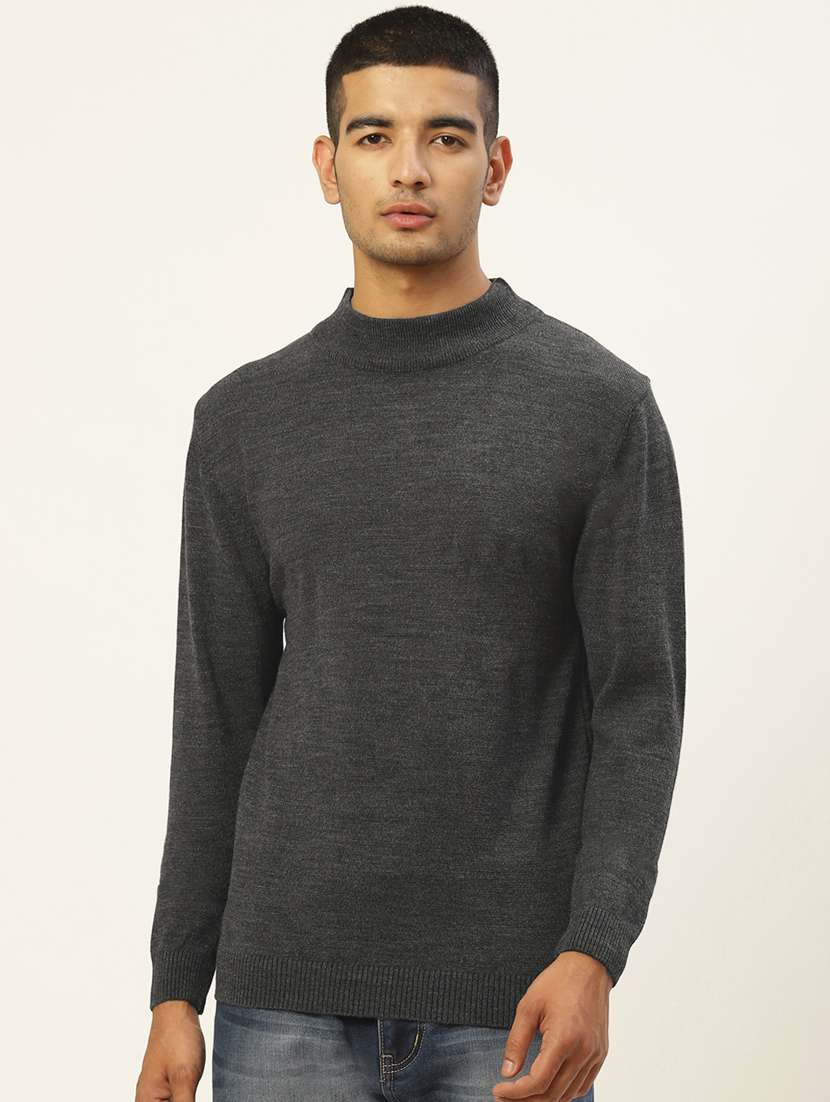 men long sleeved solid pullover - 20436557 - Zoom Image - 0