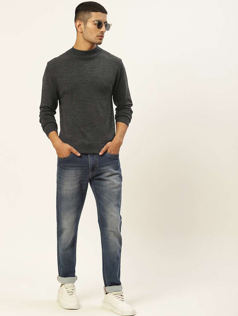 men long sleeved solid pullover - 20436557 - Standard Image - 3