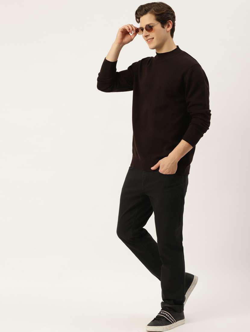 men long sleeved solid pullover - 20436559 -  Standard Image - 3
