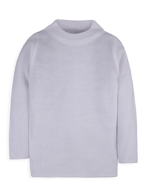white solid long sleeves sweater - 20436562 - Standard Image - 0