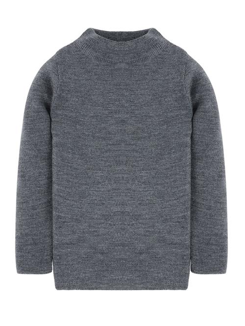grey solid long sleeves sweater - 20436587 -  Standard Image - 0