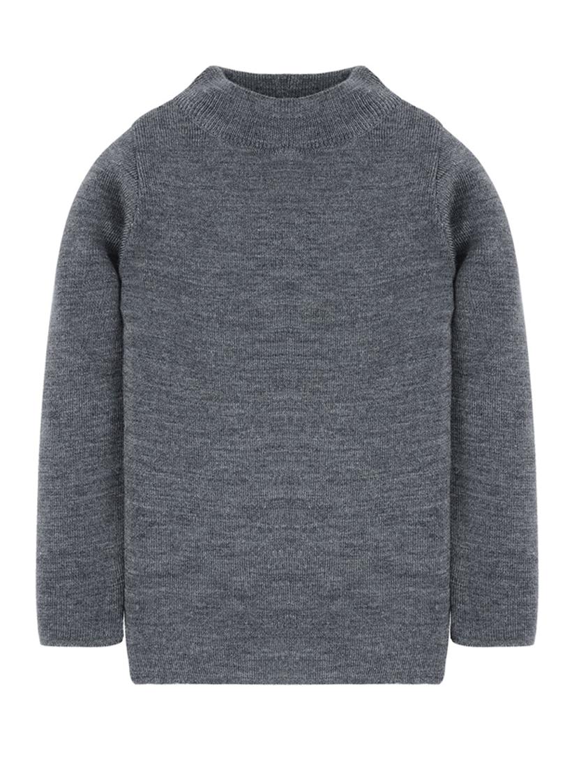 grey solid long sleeves sweater - 20436587 -  Zoom Image - 0