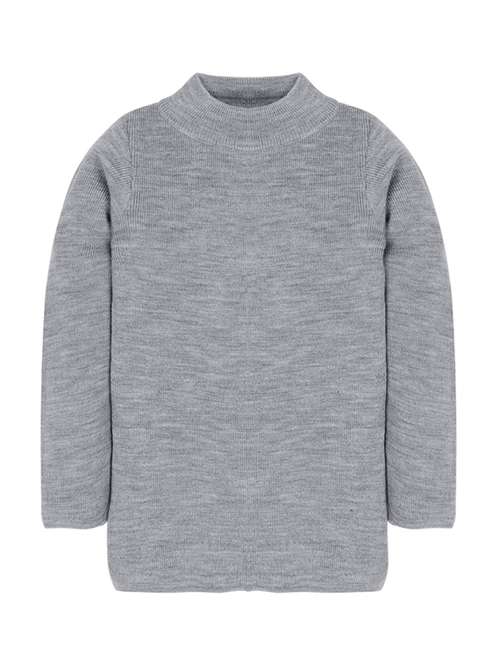 boys high neck solid sweater - 20436588 - Standard Image - 0