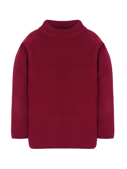 boys high neck solid sweater - 20436606 - Standard Image - 0