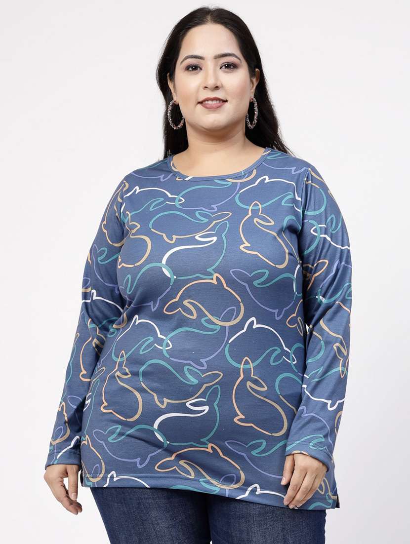 women's all over print crew neck t-shirt - 20439409 -  Zoom Image - 0