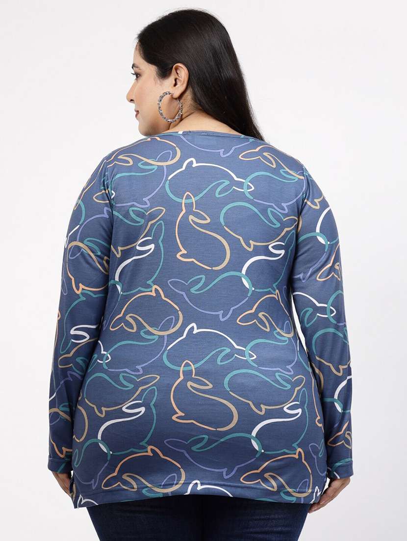 women's all over print crew neck t-shirt - 20439409 - Standard Image - 3