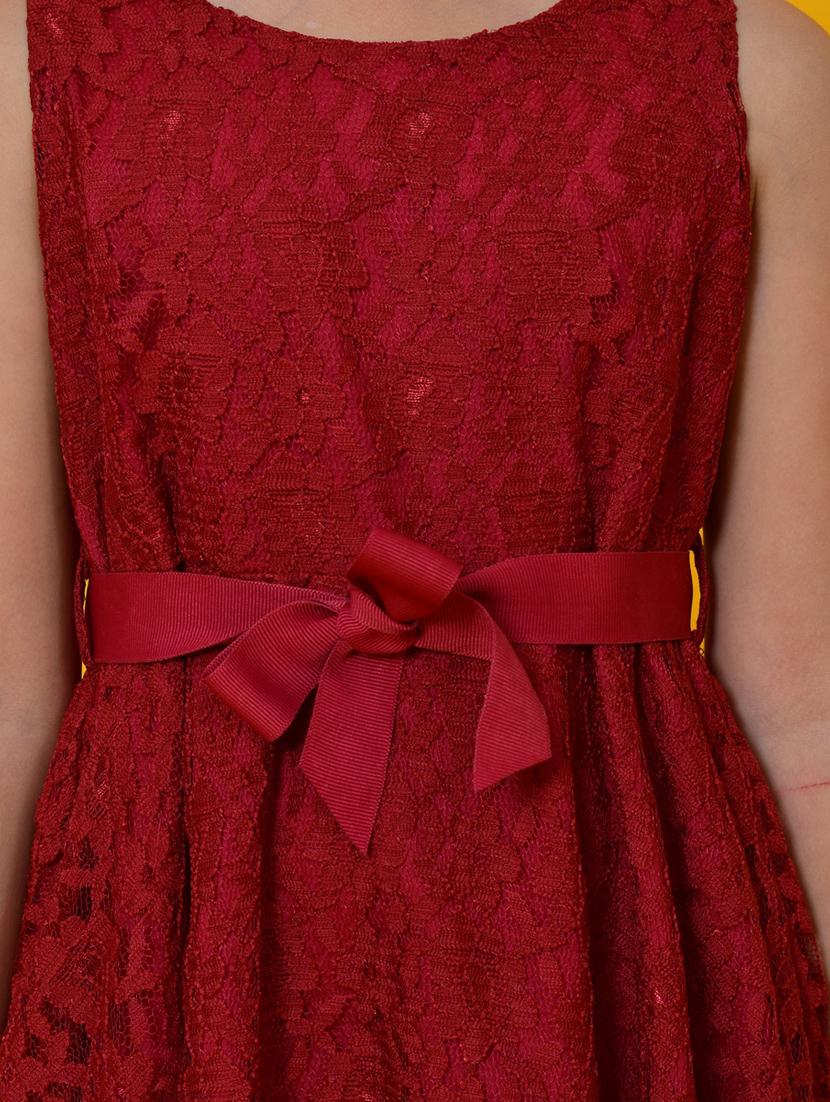 girls self design sleeveless frock - 20444496 - Standard Image - 3