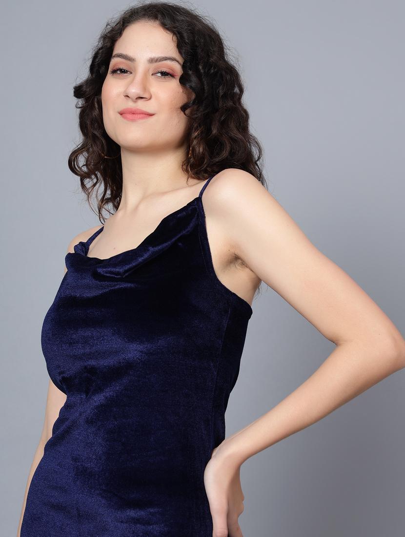 women solid cowl neck bodycon dress - 20444589 - Standard Image - 5