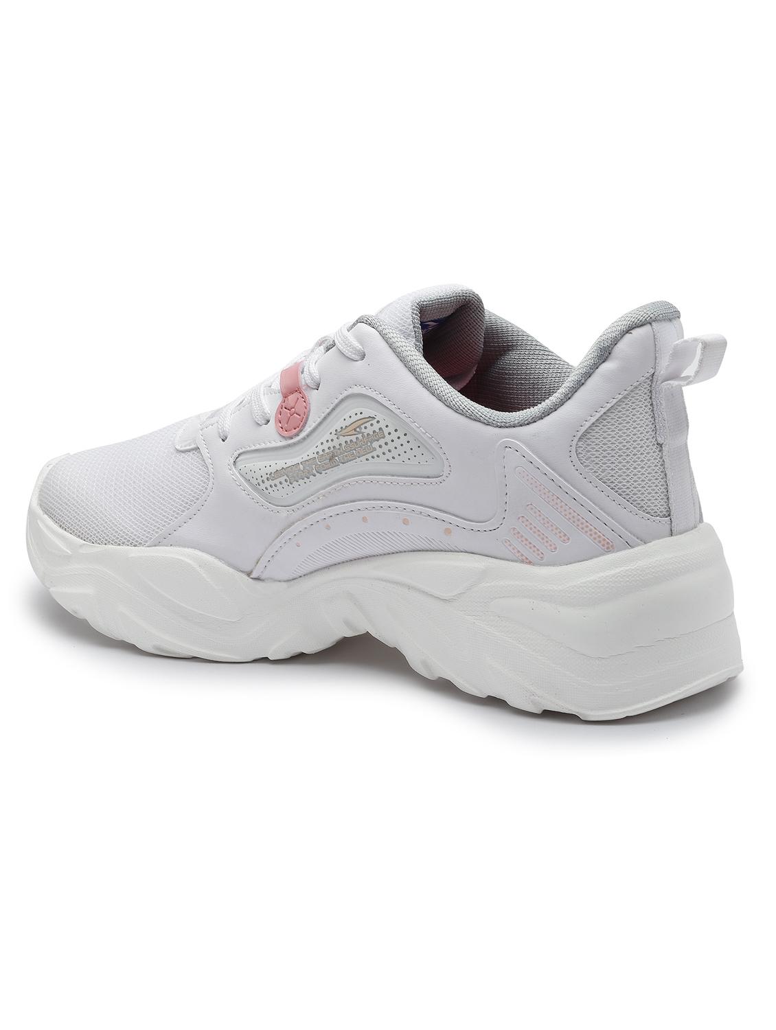 women solid white lace-up sport shoe - 20445549 - Standard Image - 3
