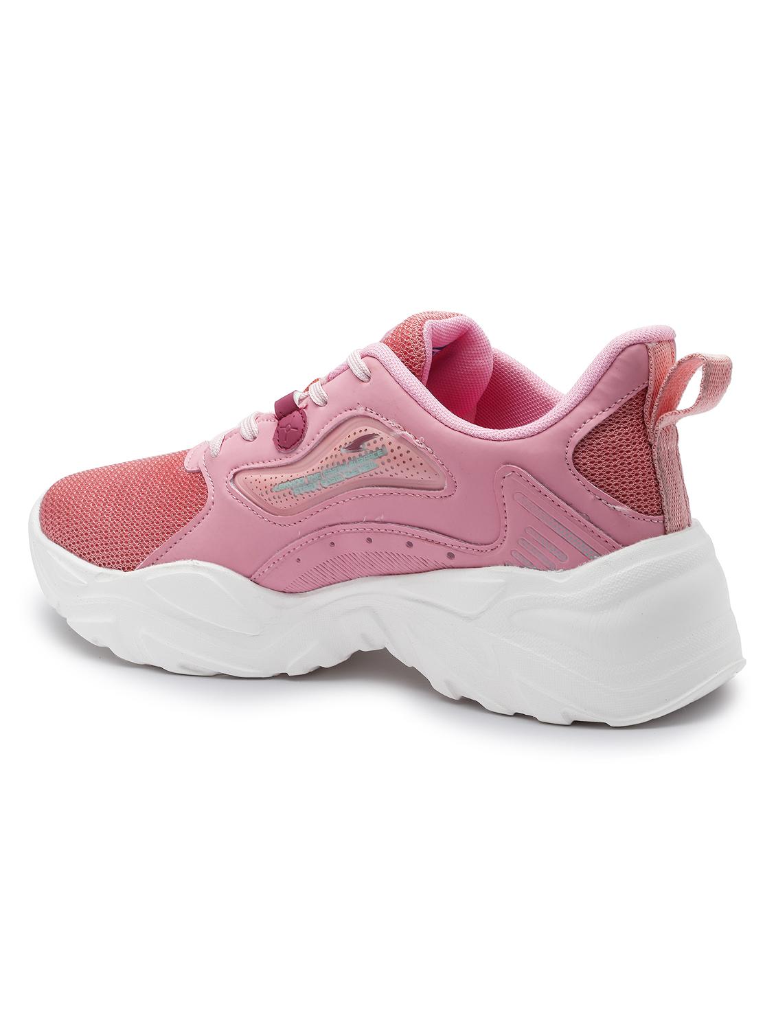 women color block pink lace-up sports shoe - 20445551 - Standard Image - 3
