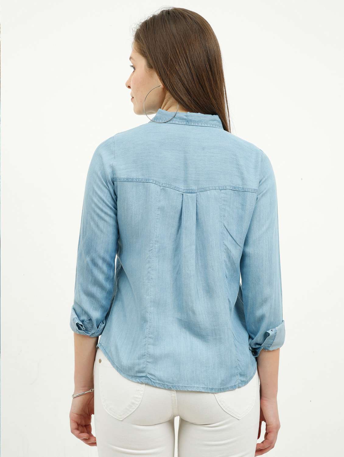 denim detailed shirt - 20445653 - Standard Image - 3