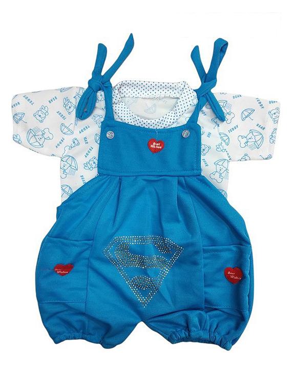 kids printed cotton dungree - 20446560 - Zoom Image - 0