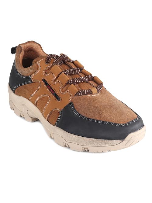 tan leather lace up shoes - 20446802 - Standard Image - 0