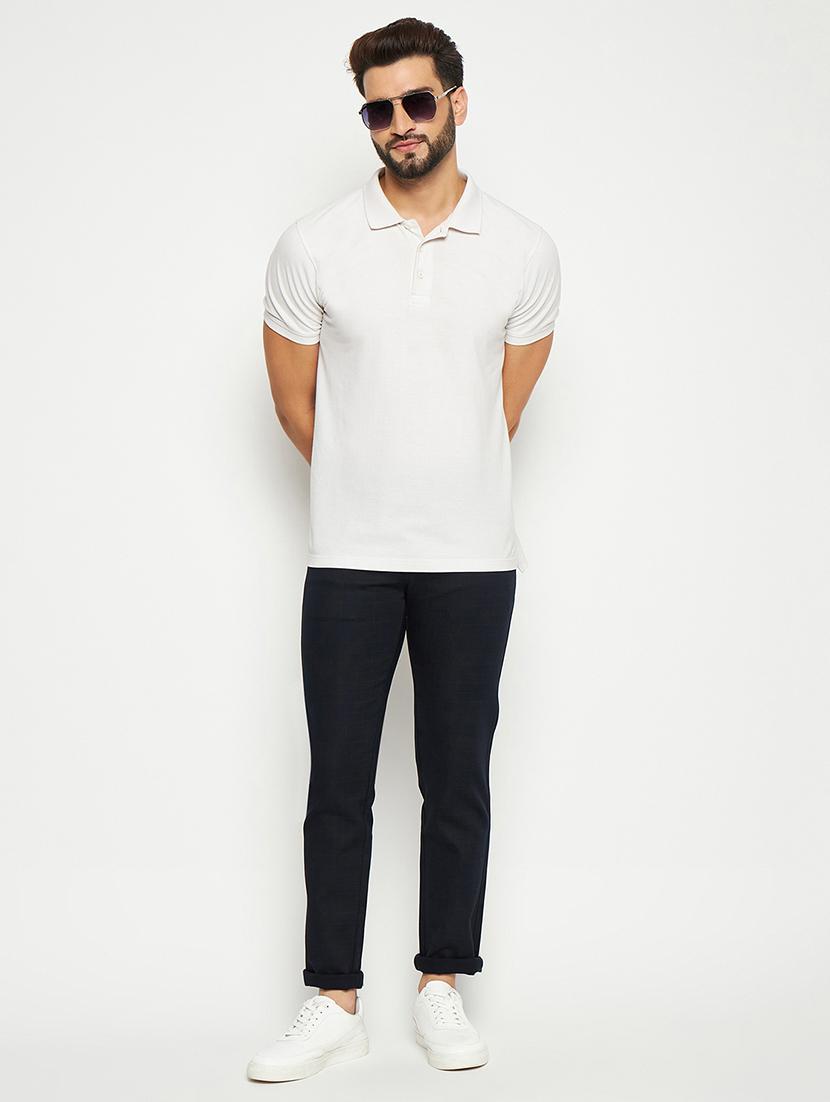 men checkered black cotton casual trouser - 20446907 - Standard Image - 3