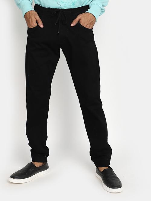black satin joggers track pant - 20447969 - Standard Image - 0