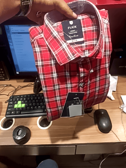 red cotton casual shirt - 20447985 - Zoom Image - 0