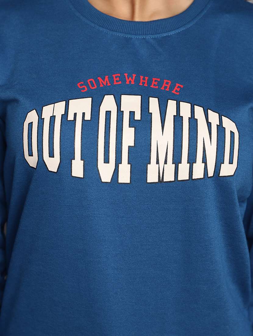 blue wool chest print sweatshirt - 20448251 -  Standard Image - 5