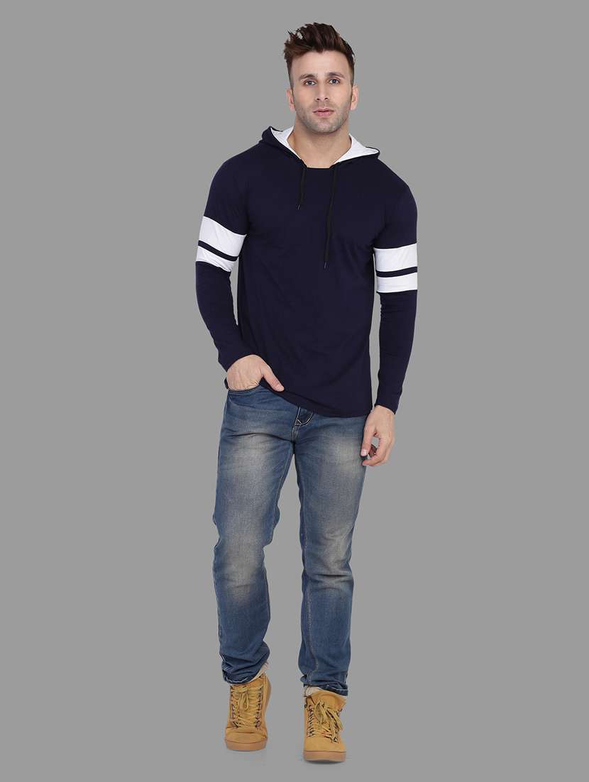 men color block long sleeve regualr fit sweatshirt - 20448610 -  Standard Image - 3
