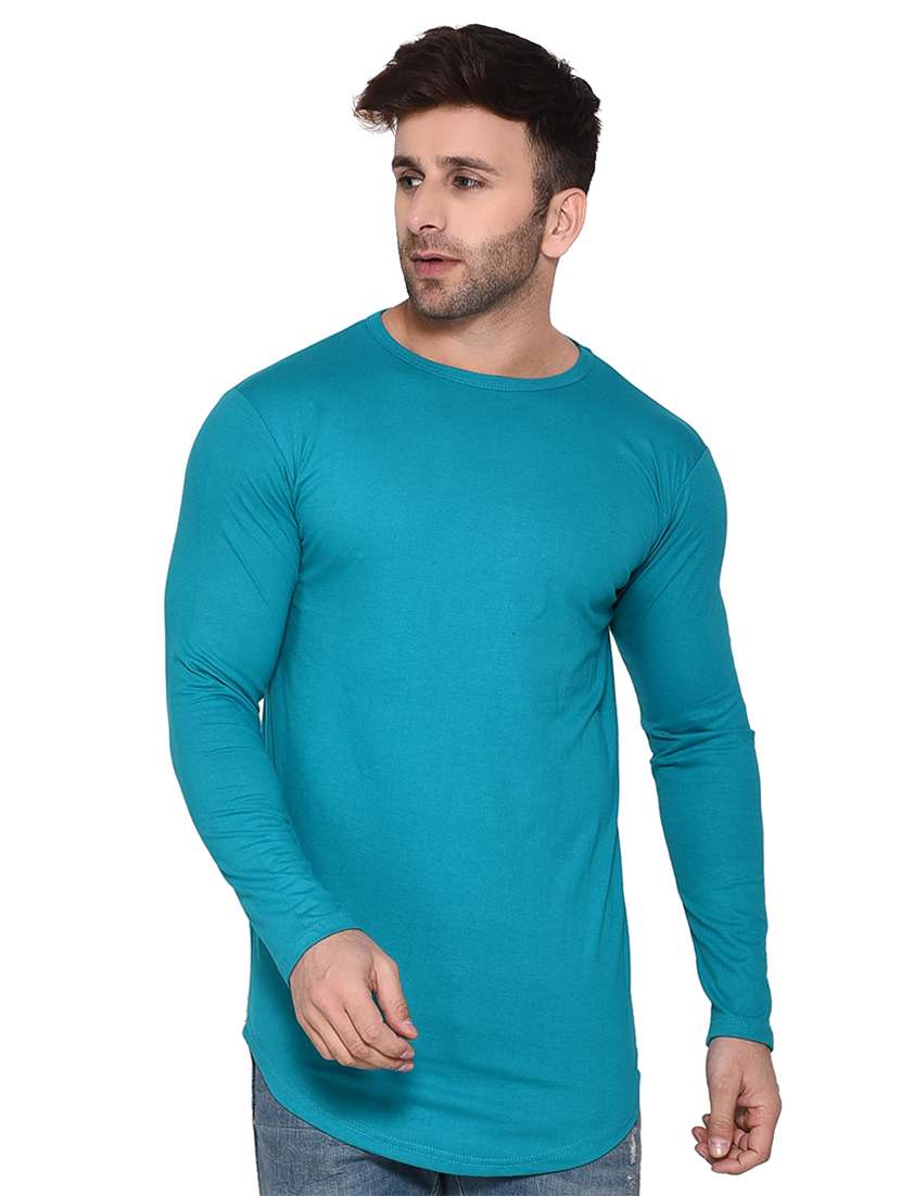 men long sleeved solid regular t-shirt - 20448621 - Zoom Image - 0