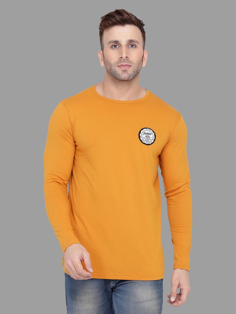 men long sleeved solid regular t-shirt - 20448649 - Zoom Image - 0