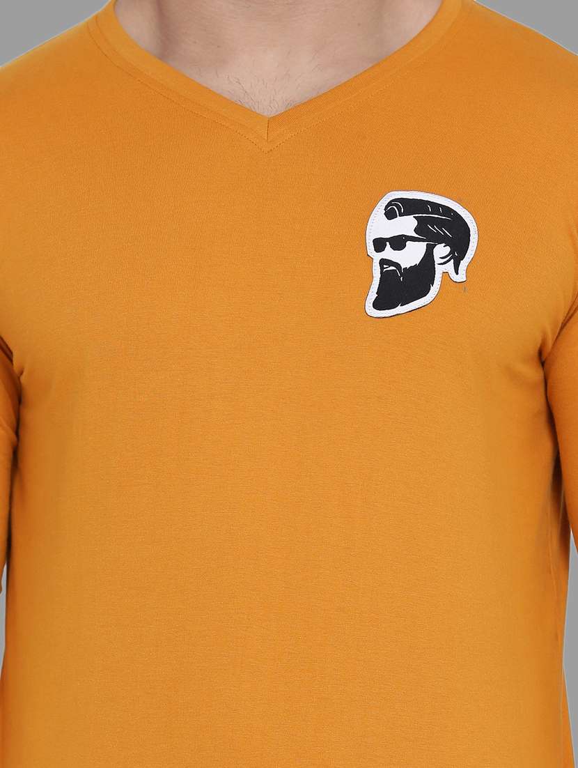 men long sleeved solid regular t-shirt - 20448654 -  Standard Image - 3