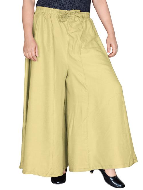 women mid rise solid flared palazzo - 20448711 - Standard Image - 0
