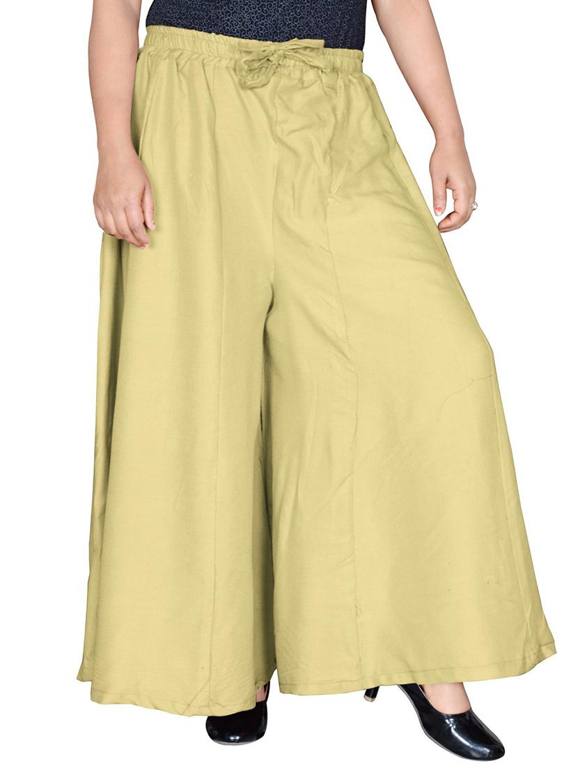 women mid rise solid flared palazzo - 20448711 - Zoom Image - 0