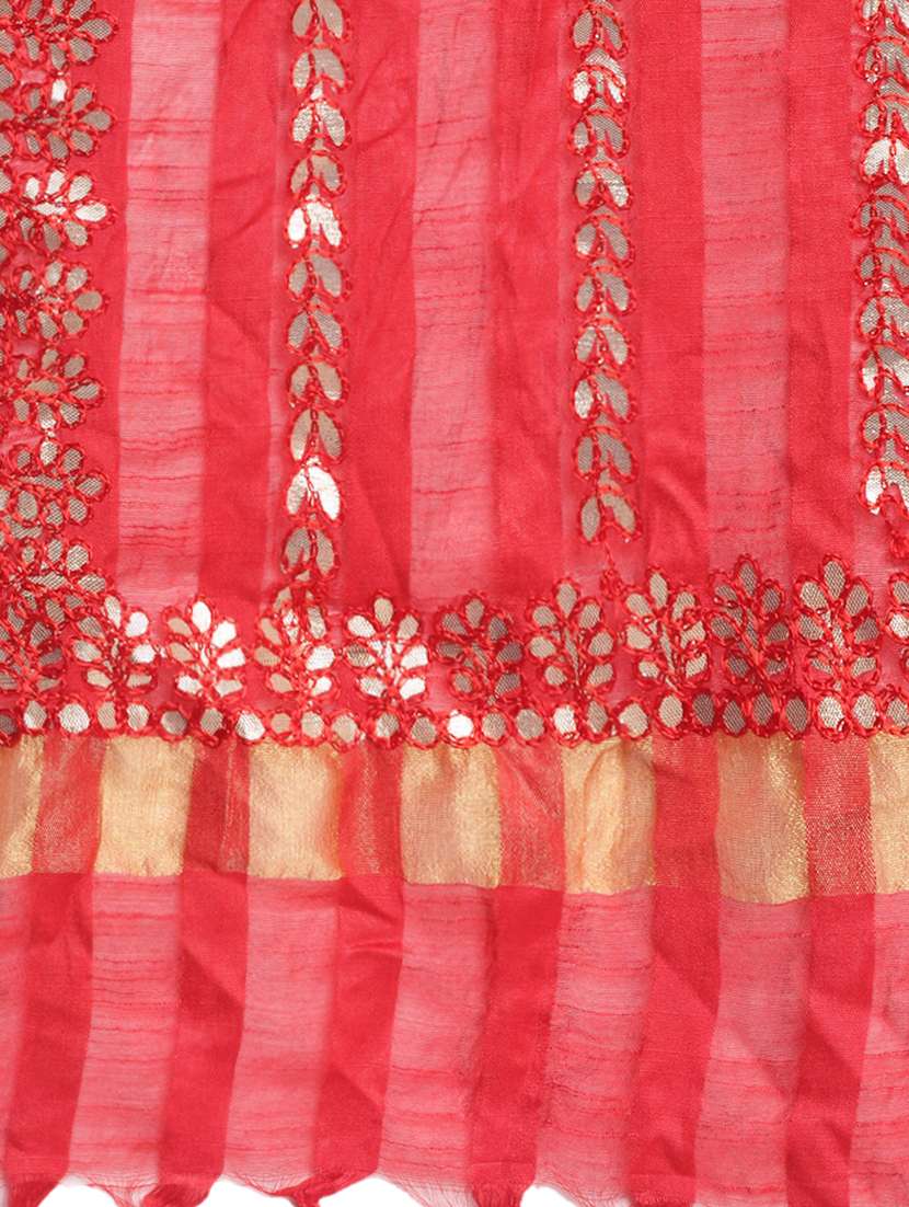 women red embroidered dupatta - 20448819 - Standard Image - 3
