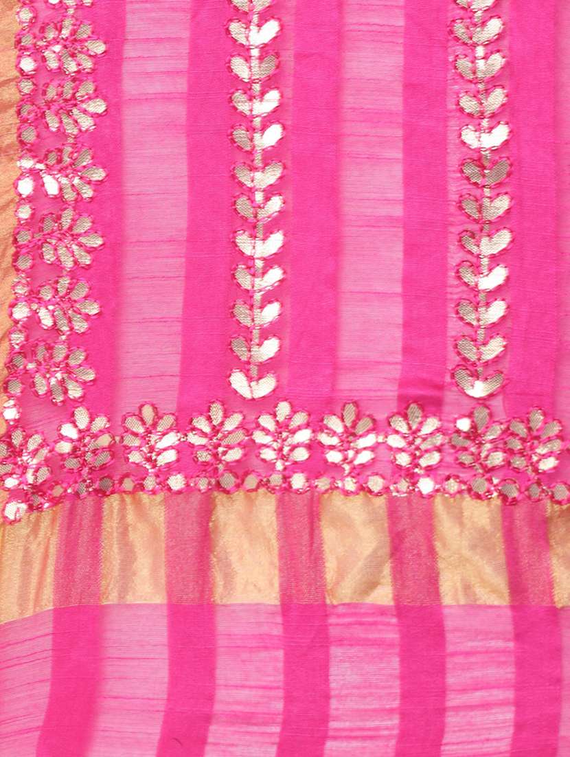 women pink embroidered dupatta - 20448821 - Standard Image - 3