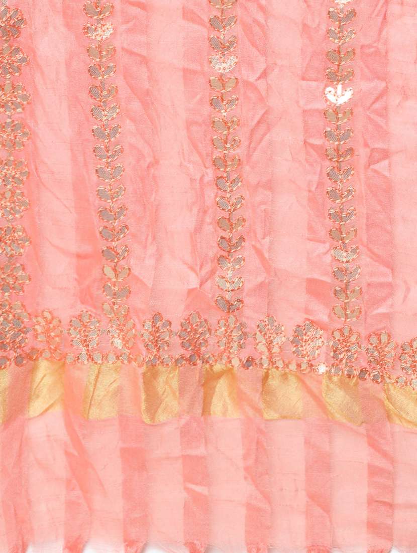 women peach embroidered dupatta - 20448822 -  Standard Image - 3