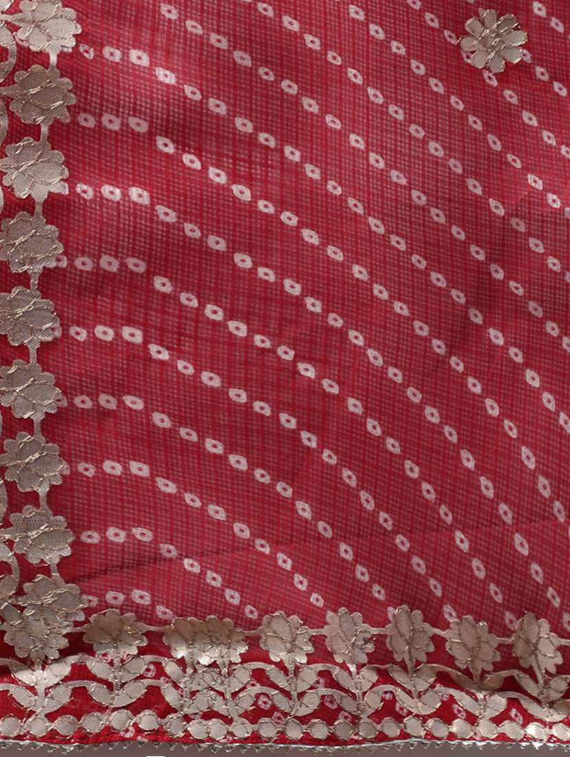 women maroon bandhani dupatta - 20448826 -  Standard Image - 5