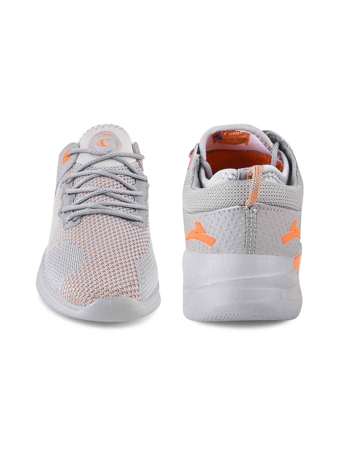 men self designed grey lace-up sport shoe - 20449221 - Standard Image - 3