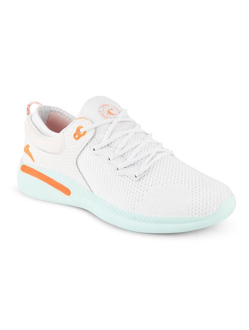 men solid white lace-up sport shoe - 20449222 - Standard Image - 0