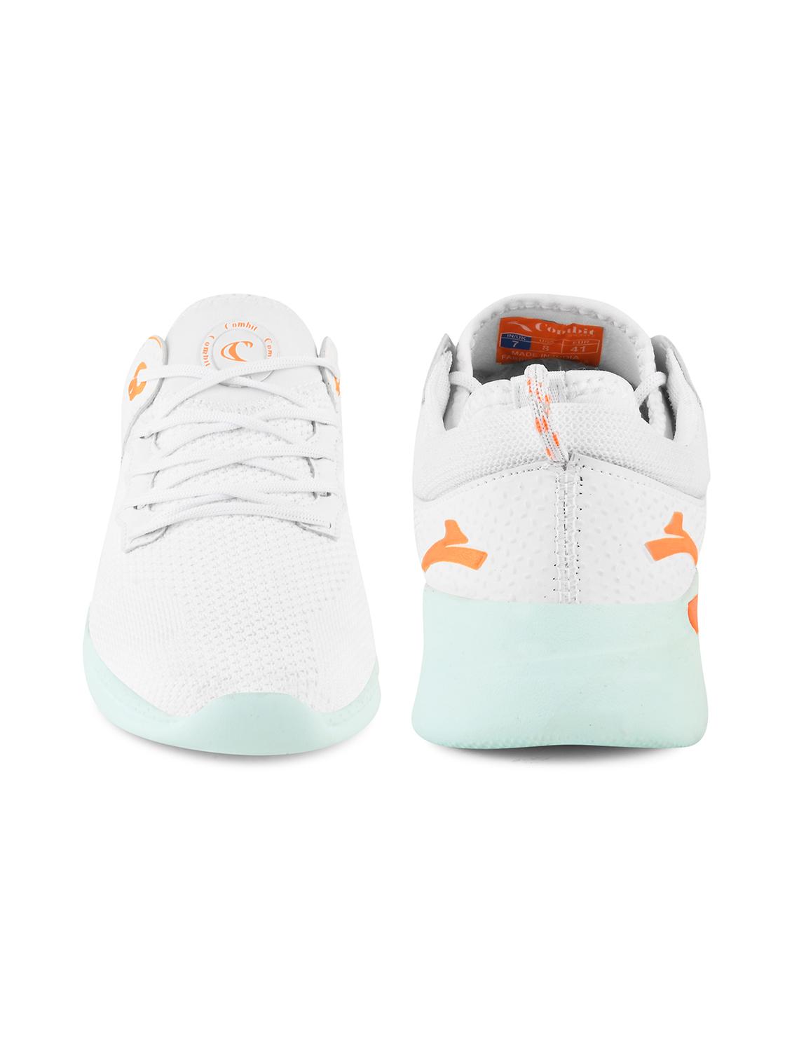 men solid white lace-up sport shoe - 20449222 - Standard Image - 3