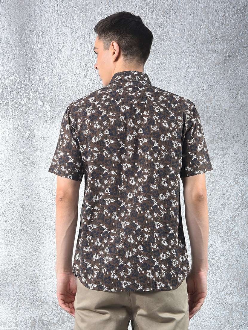 slim fit floral printed cotton shirt - 20449319 -  Standard Image - 3
