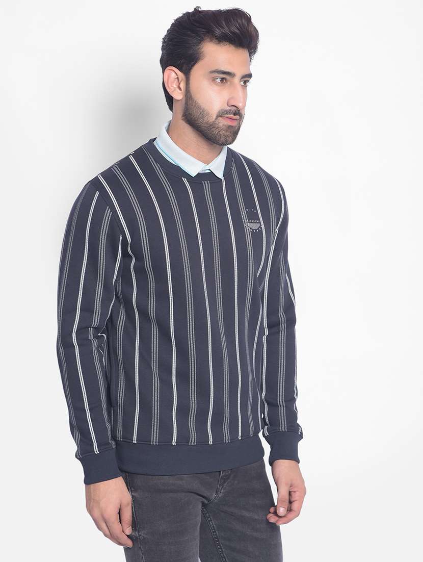 mens striped sweatshirt