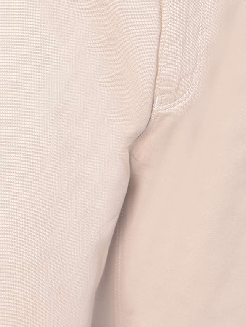 men's beige flat front casual trousers - 20449348 -  Standard Image - 5