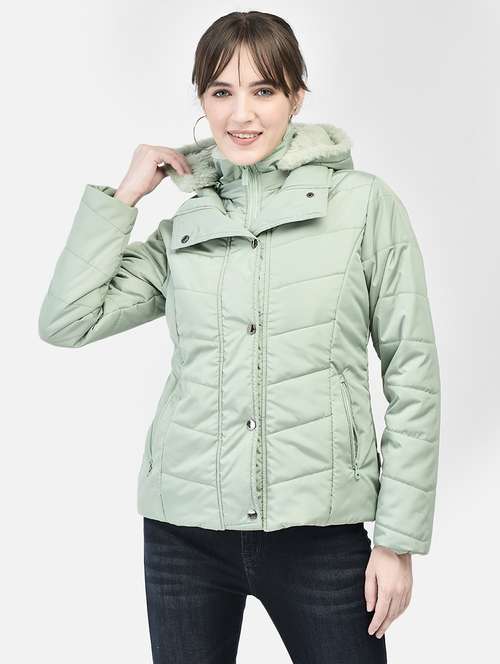 women neo mint polyester quilted & padded jacket - 20449386 - Standard Image - 0