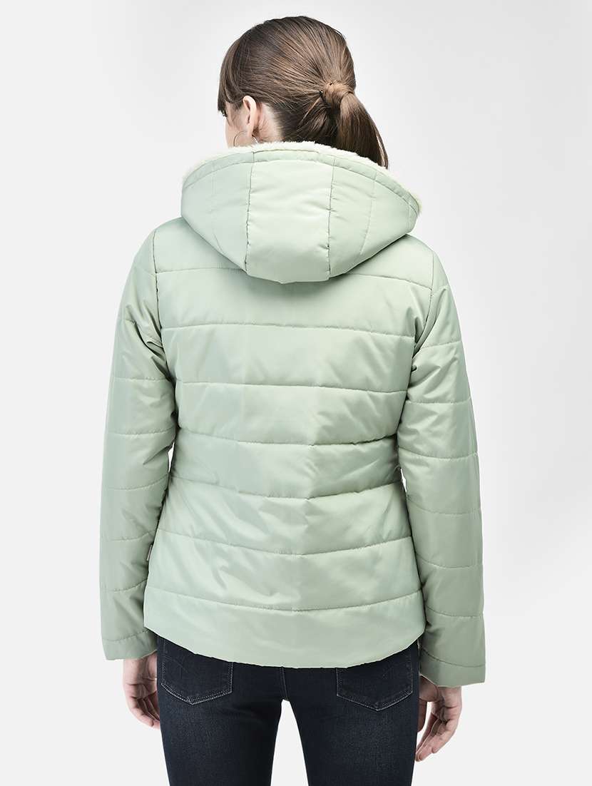 women neo mint polyester quilted & padded jacket - 20449386 - Standard Image - 3
