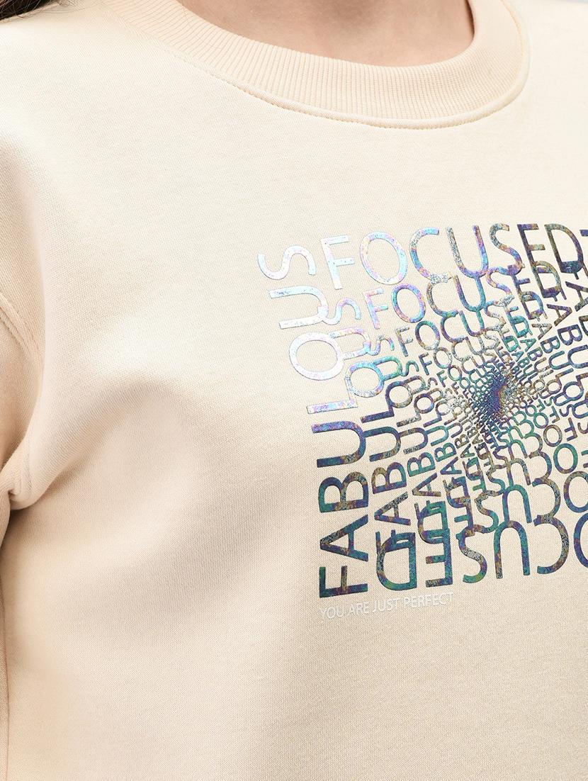 women's chest print sweatshirt - 20449427 - Standard Image - 5