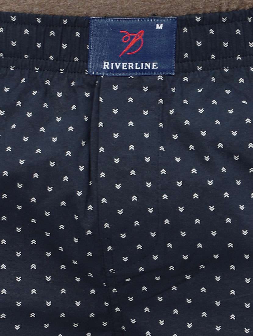 navy blue printed cotton boxer - 20450052 - Standard Image - 3