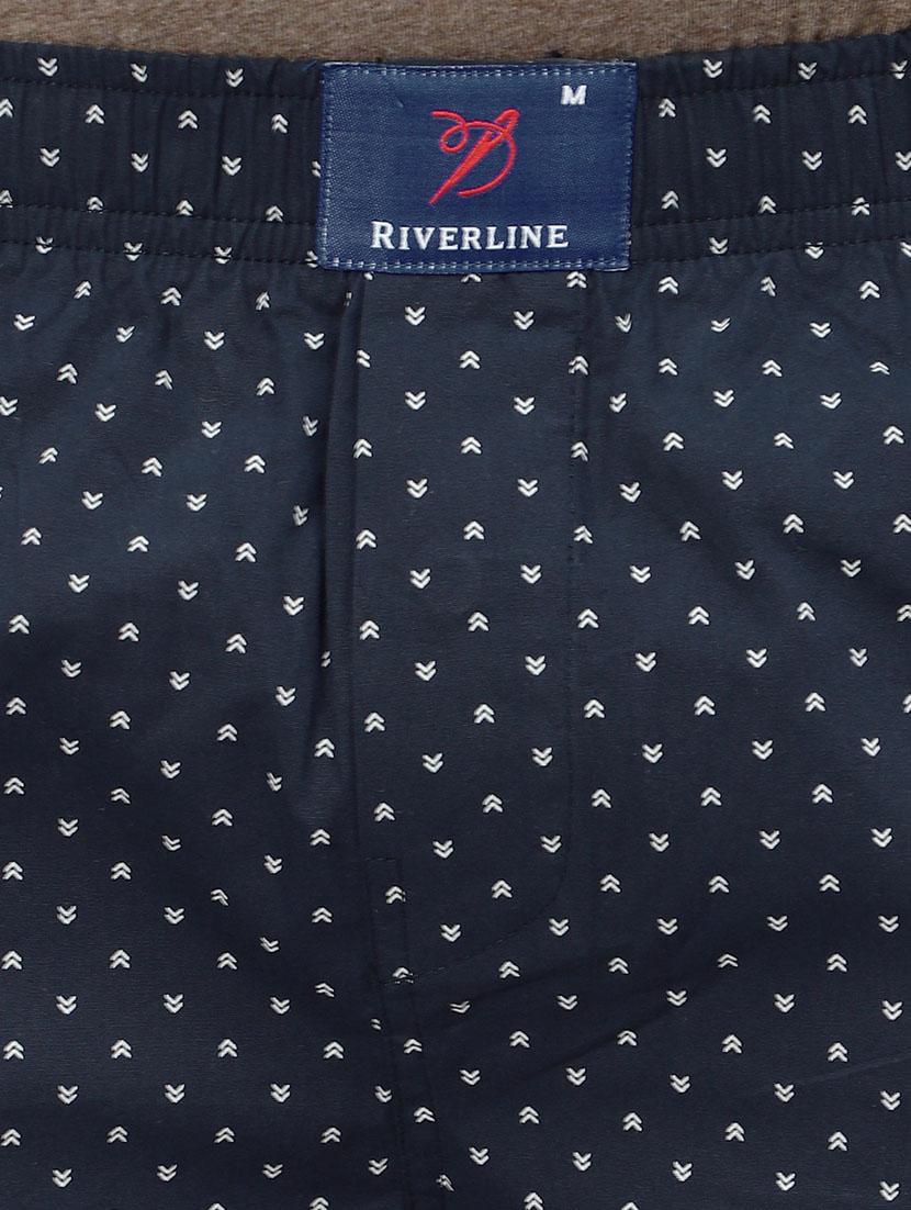 navy blue printed cotton boxer - 20450053 - Standard Image - 3