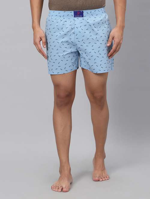 light blue quirky print cotton boxer - 20450067 - Standard Image - 0