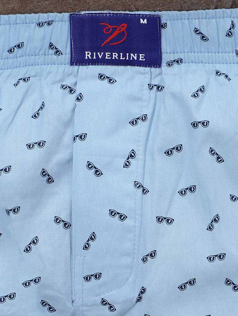 light blue quirky print cotton boxer - 20450067 - Standard Image - 3