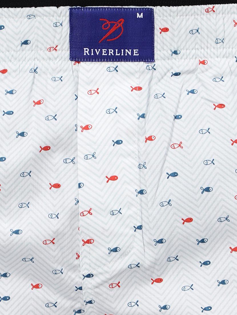 white quirky print cotton boxer - 20450071 - Standard Image - 3