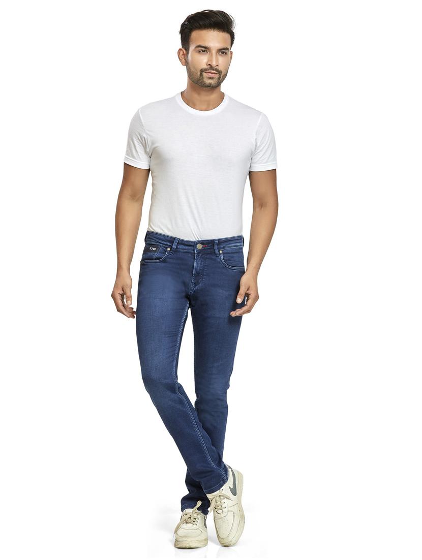 blue solid washed full length jean - 20450130 - Standard Image - 3