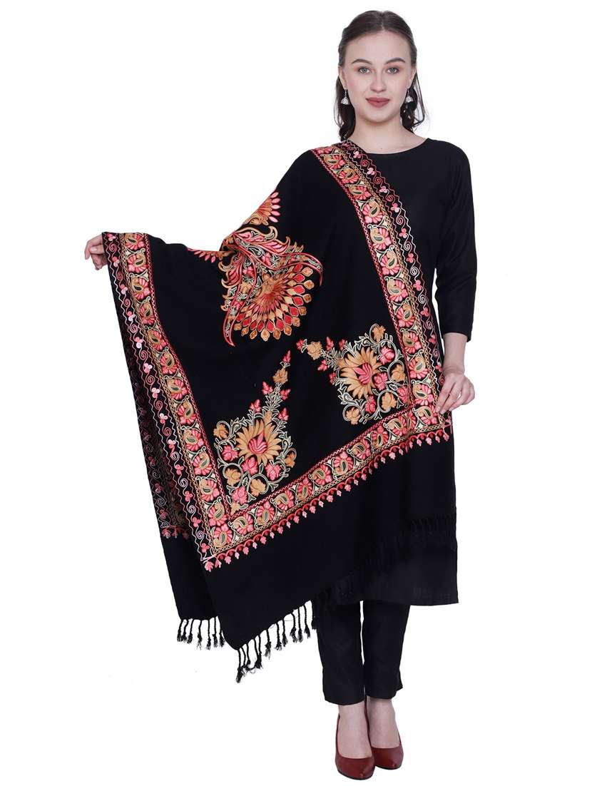 Buy online Women's Embroidered Shawl from winter wear for Women by Swi